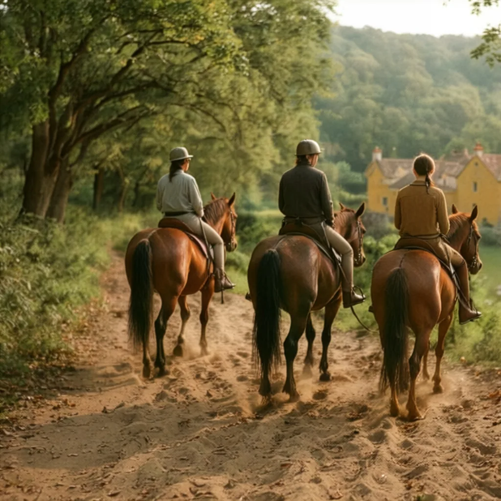 Balade à cheval en Dordogne, autour de Boisse